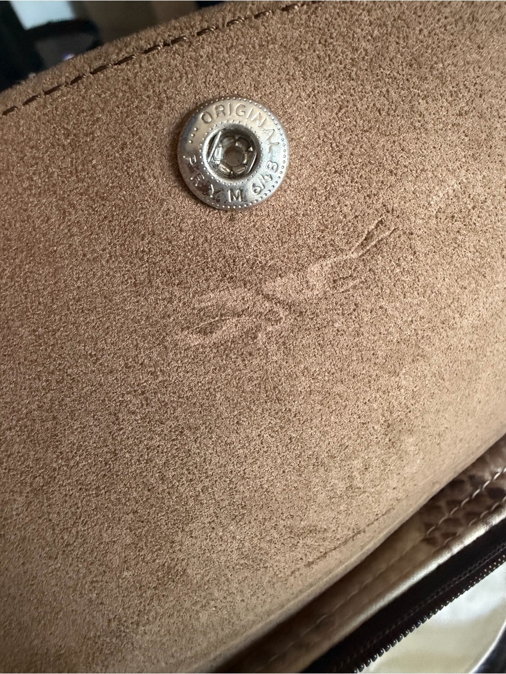 Longchamp Brown & Cream Python-Pattern Tote - Picture 10 of 10